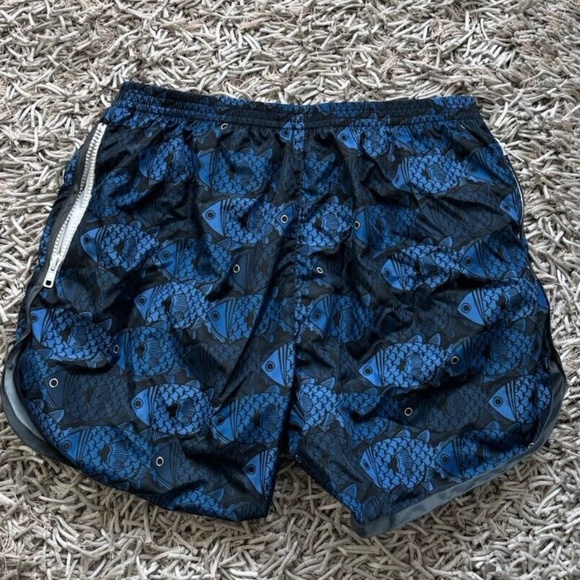 Robinson Les Bains Trunk Short Blue *FISH* Sz Large Men's - Picture 2 of 10